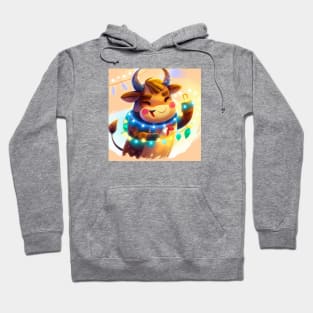 Cute Ox Drawing Hoodie